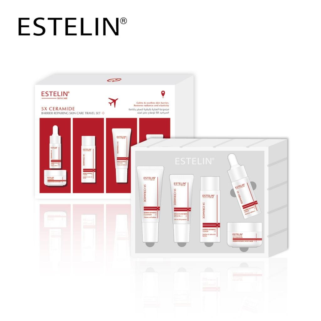 ESTELIN 5X Ceramide Barrier Repairing Travel Set – Bag (5 PCS) ES-0239